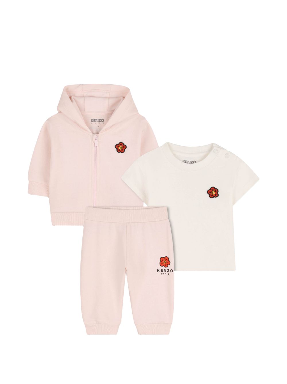 Set tuta sportiva per neonata Kenzo Kids rosa con Boke Flower K62066 43B KENZO KIDS