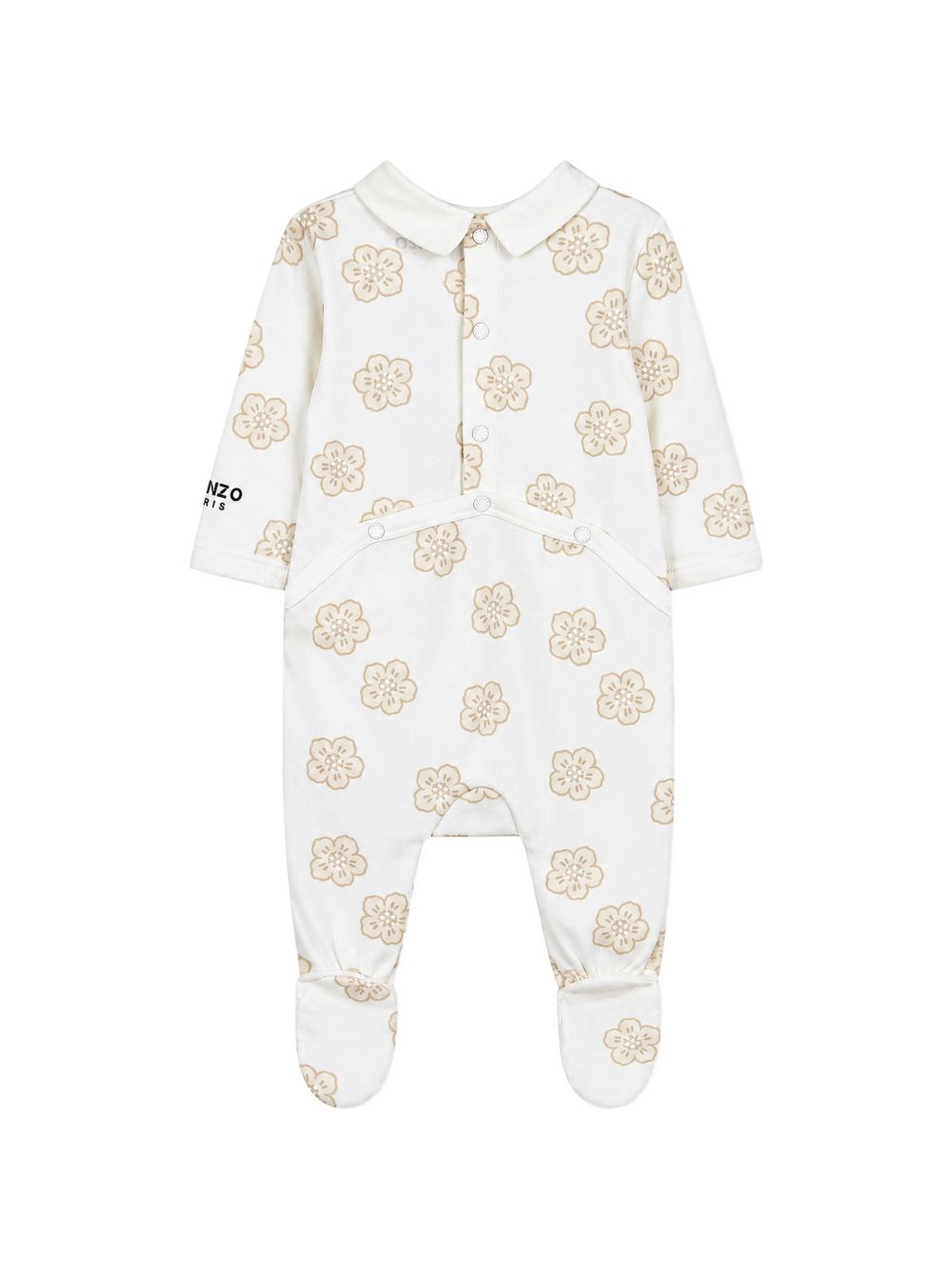 Set di tutina, berretto e bavaglino per neonati Kenzo Kids bianco Boke Flower (set da tre) K62068 117 KENZO KIDS