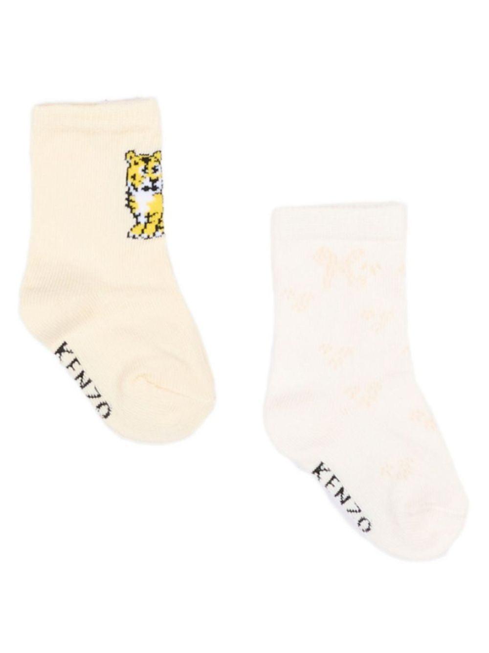 Set di due calzini per neonati Kenzo Kids multicolore con ricamo Tigre K62072 C21 KENZO KIDS