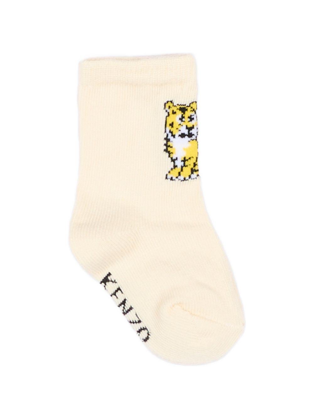 Set di due calzini per neonati Kenzo Kids multicolore con ricamo Tigre K62072 C21 KENZO KIDS