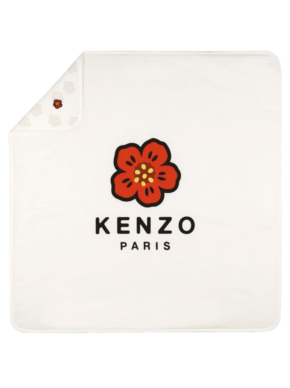 Coperta per neonati Kenzo Kids bianca con applicazione Boke Flower K62074 117 KENZO KIDS