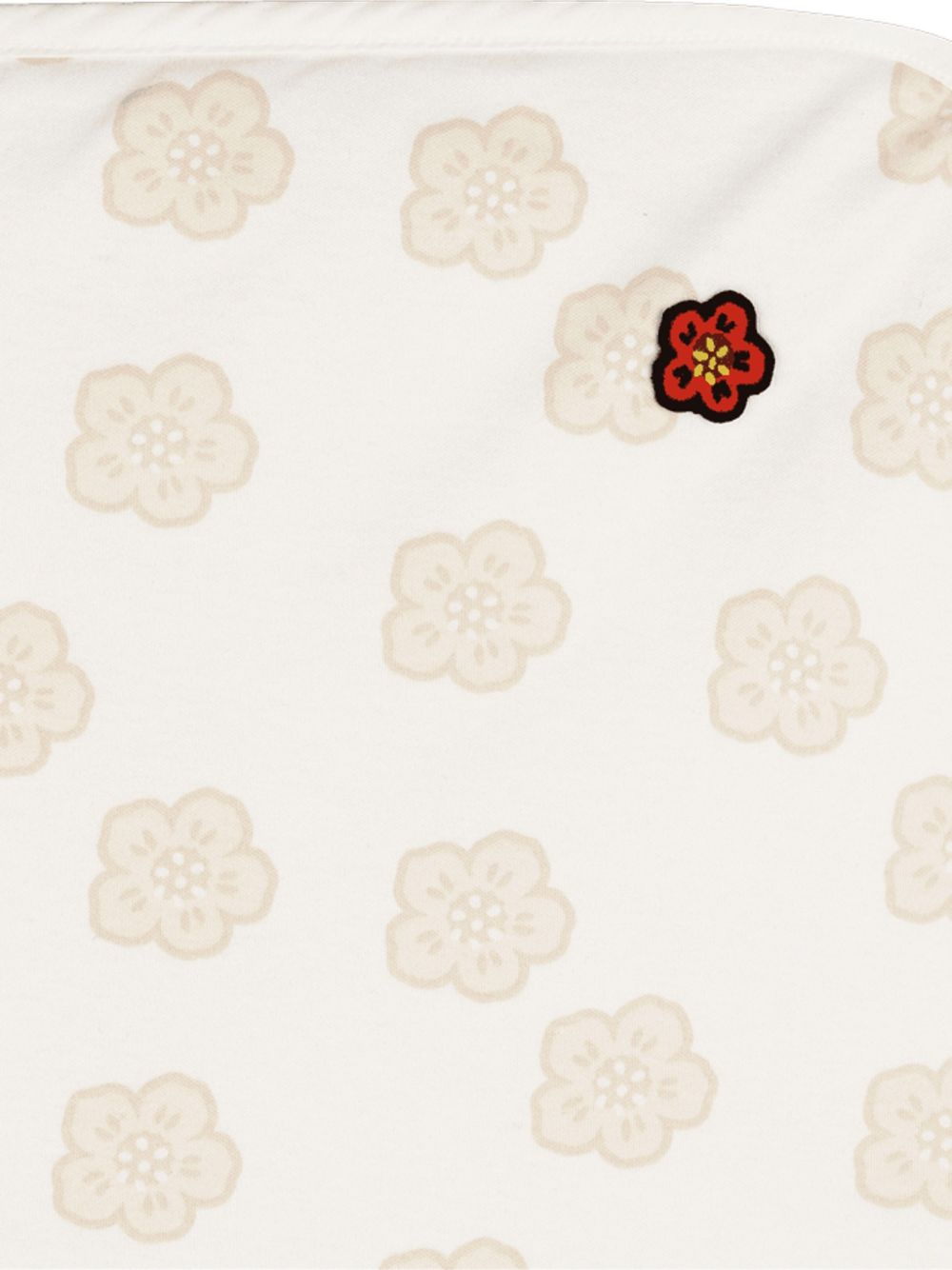 Coperta per neonati Kenzo Kids bianca con applicazione Boke Flower K62074 117 KENZO KIDS