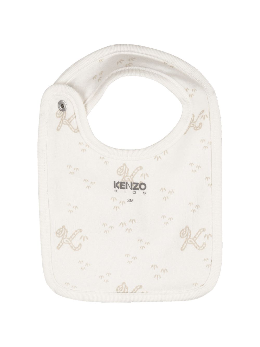 Set tutina, berretto e bavaglino per neonati Kenzo Kids bianco con stampa monogramma K62079 117 KENZO KIDS