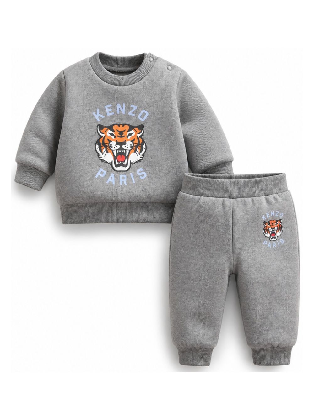 Tuta sportiva per neonato Kenzo Kids grigia con stampa Tiger K62102 A29 KENZO KIDS