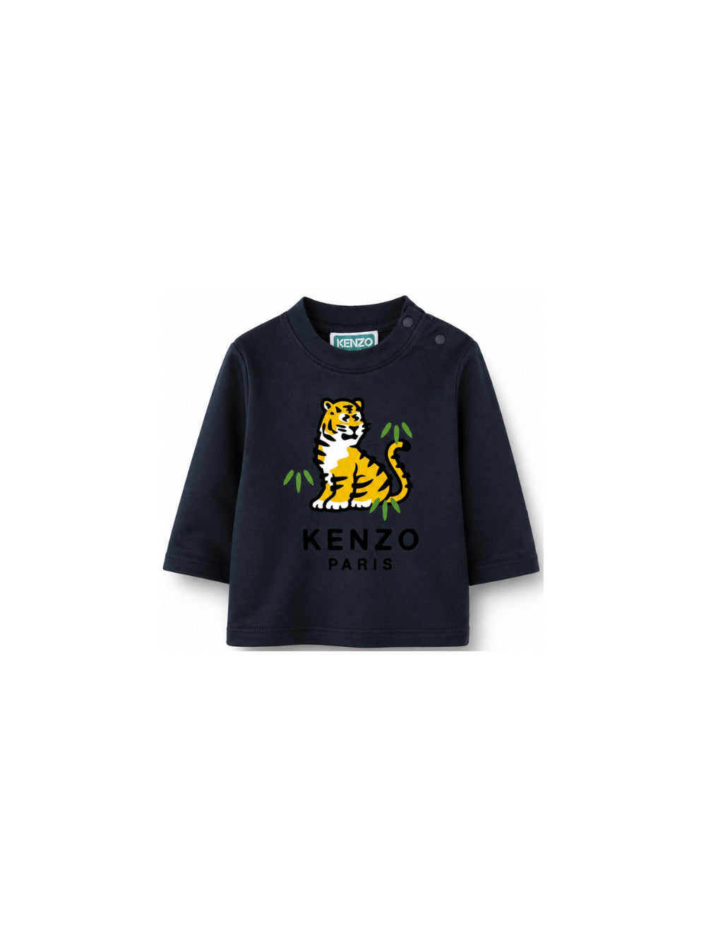 T-shirt per neonato Kenzo Kids blu con stampa grafica Tiger K62111 845 KENZO KIDS