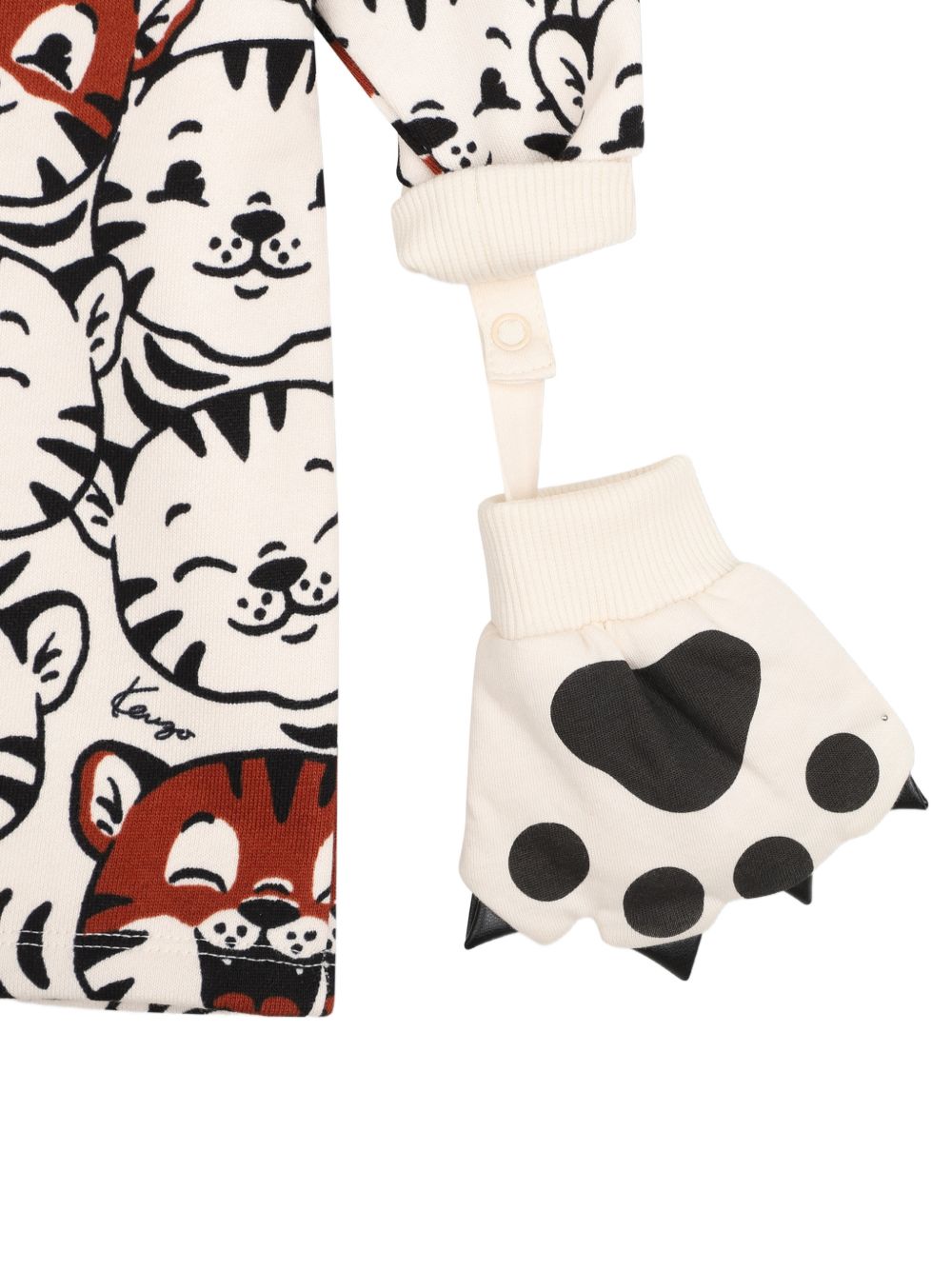 Abito per neonata Kenzo Kids beige con stampa Tiger K62119 21G KENZO KIDS