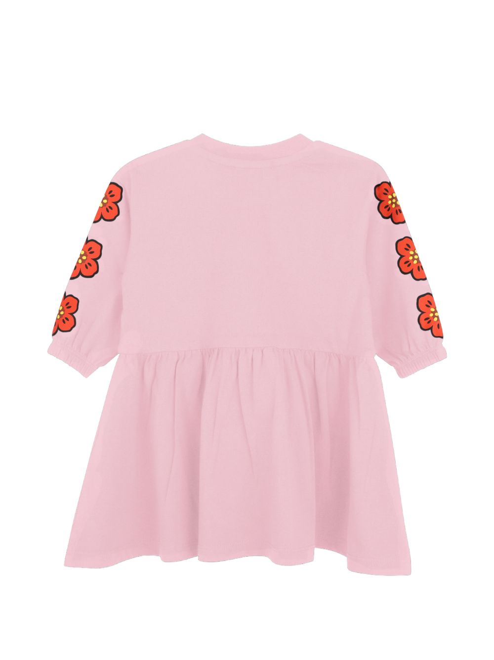 Abito svasato per neonata Kenzo Kids rosa con stampa Boke Flower K62123 44F KENZO KIDS