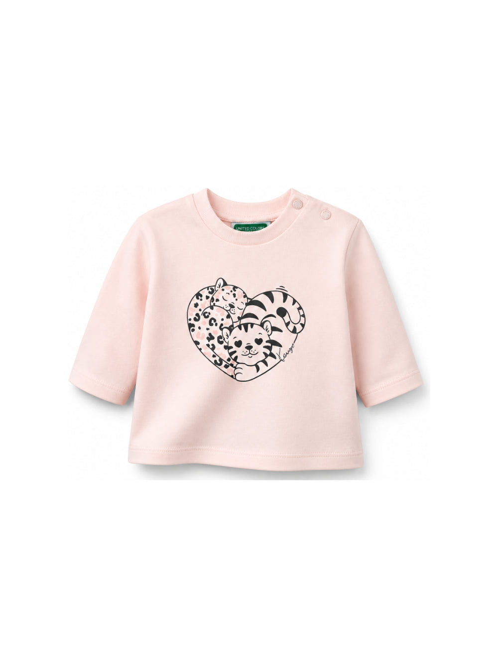 T-shirt per neonata Kenzo Kids rosa con stampa tigri sul davanti K62126 43B KENZO KIDS