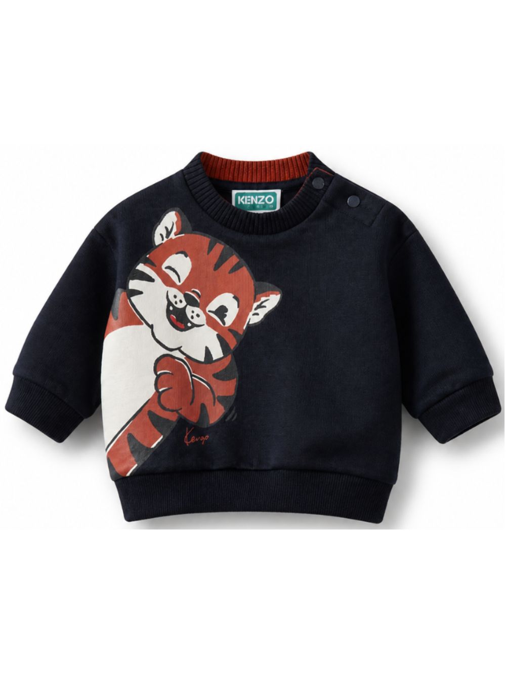 Felpa per neonato Kenzo Kids blu con stampa Tigre sul davanti K62134 845 KENZO KIDS