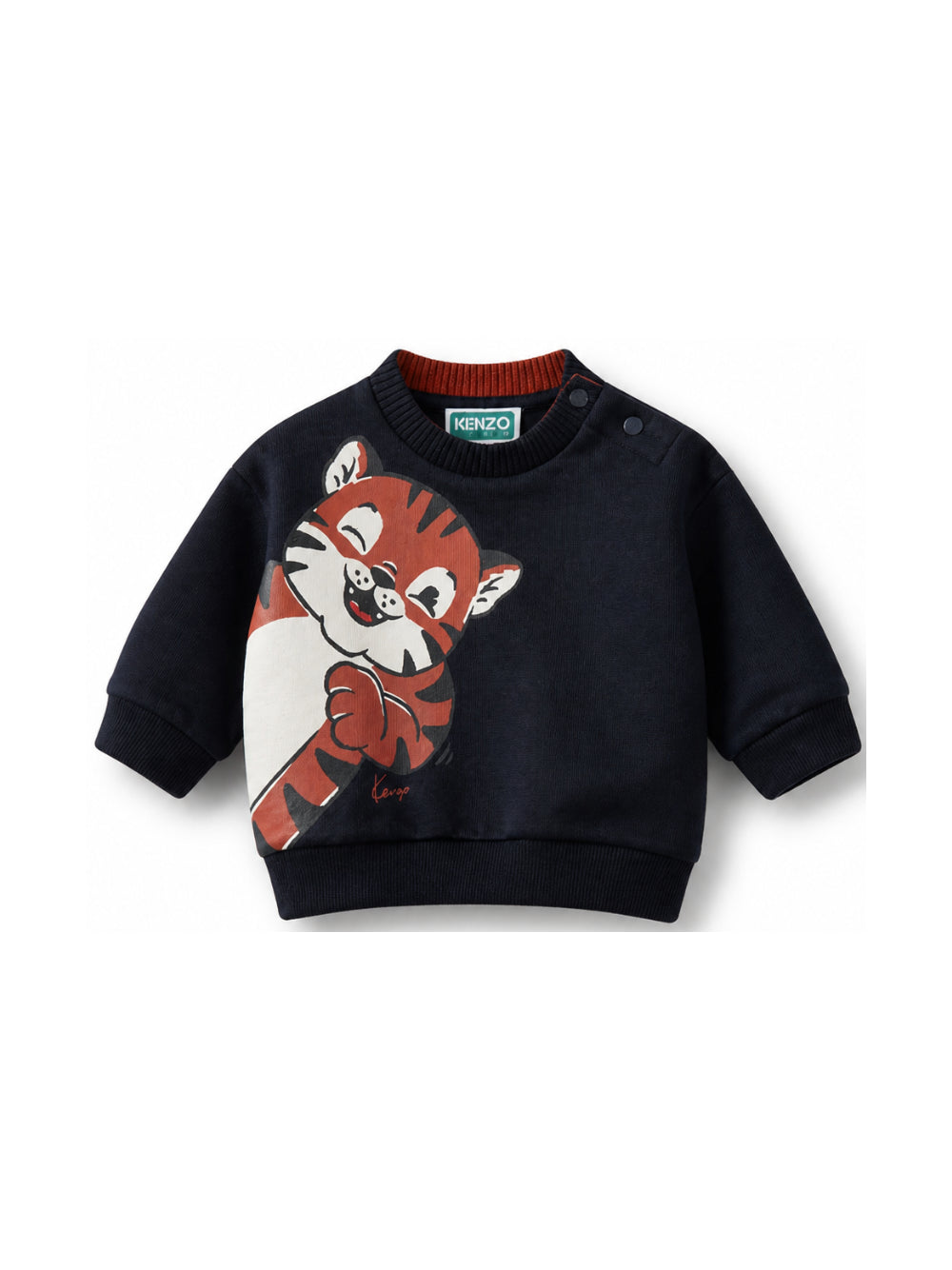 Felpa per neonato Kenzo Kids blu con stampa Tigre sul davanti K62134 845 KENZO KIDS