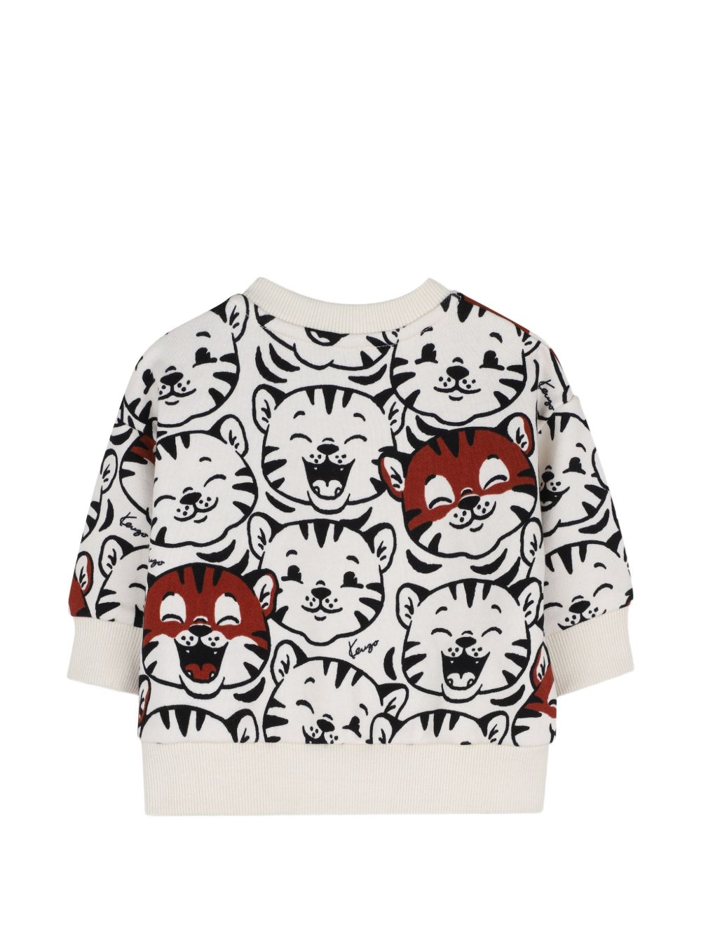 felpa per neonato Kenzo Kids bianco con stampa grafica all-over K62137 21G KENZO KIDS