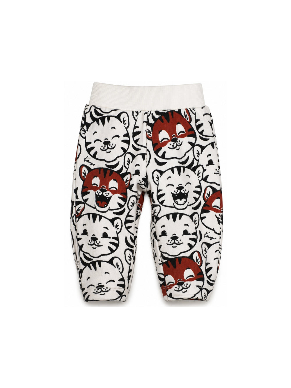 Pantaloni per neonato Kenzo Kids bianchi con stampa Tigre all-over K62173 21G KENZO KIDS