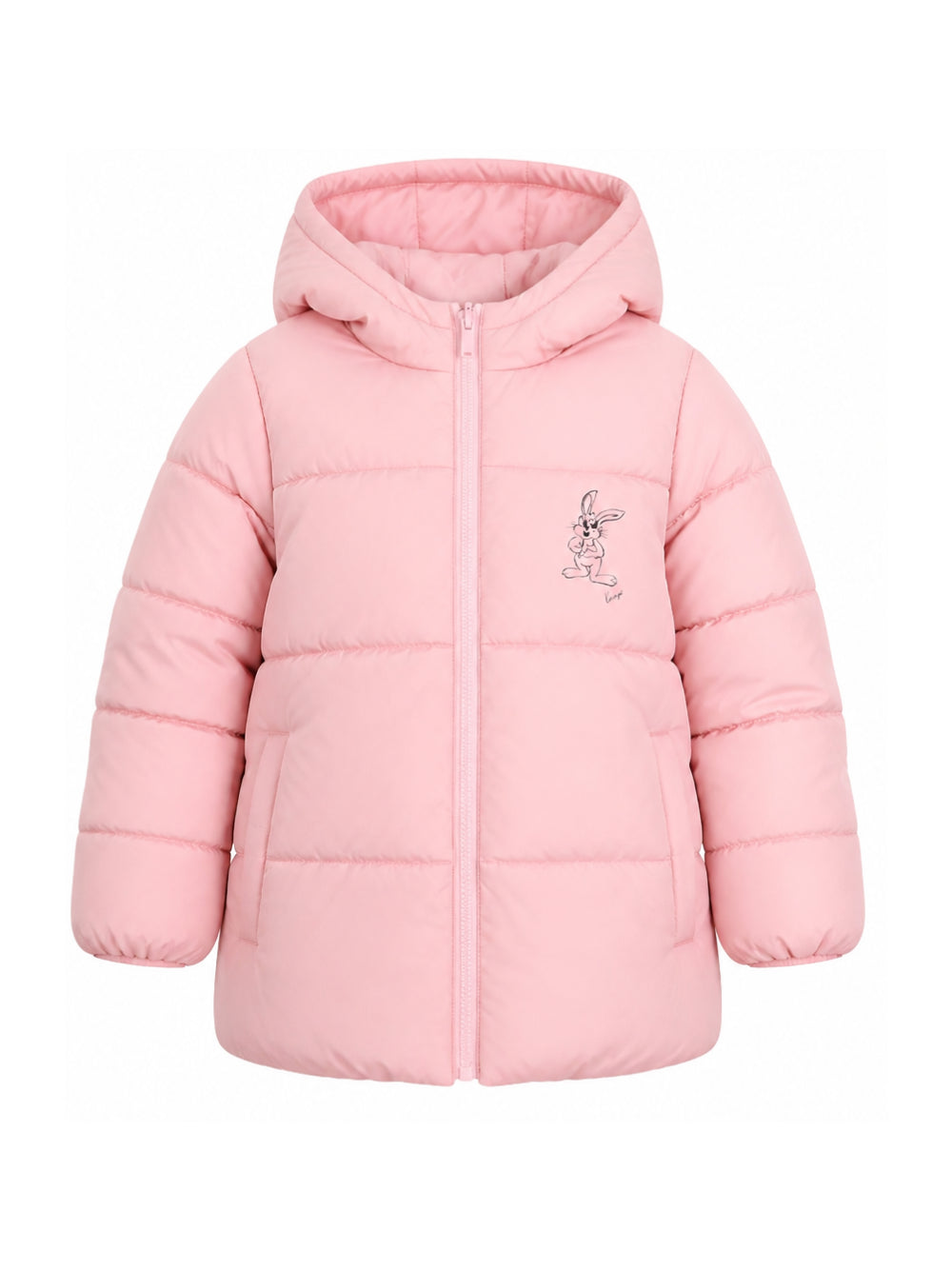 Giubbino per bambina Kenzo Kids rosa imbottito con due tasche laterali a filetto K62174 44F KENZO KIDS