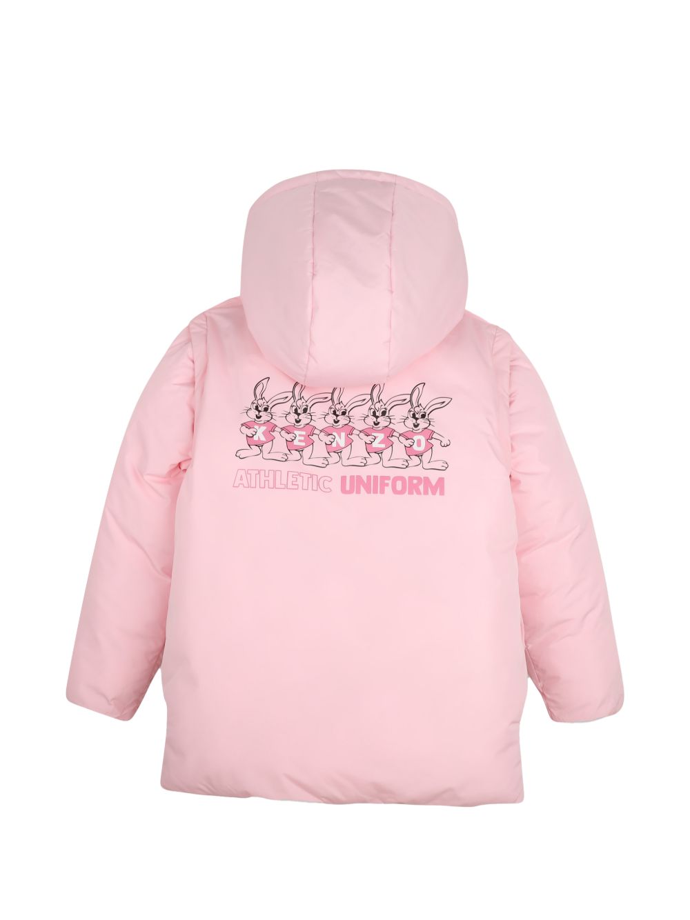 Giubbino per bambina Kenzo Kids rosa imbottito con due tasche laterali a filetto K62174 44F KENZO KIDS