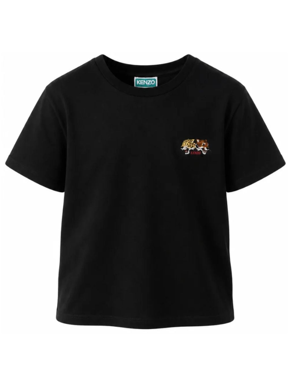 T-shirt per bambino Kenzo Kids nera con logo sul davanti K62238 09B KENZO KIDS