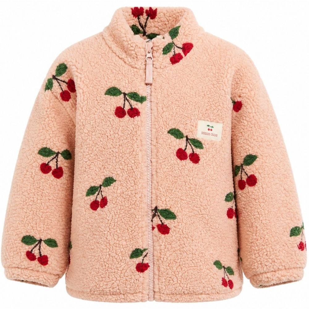 Giubbino per bambina Konges Slojd Kids rosa con stampa cherry KS105720 P00050 KONGES SLOJD KIDS