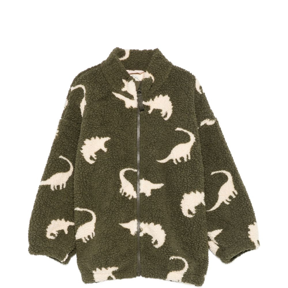 Giubbino per bambino Konges Slojd Kids verde con stampa dinosauro KS105720 P10025 KONGES SLOJD KIDS
