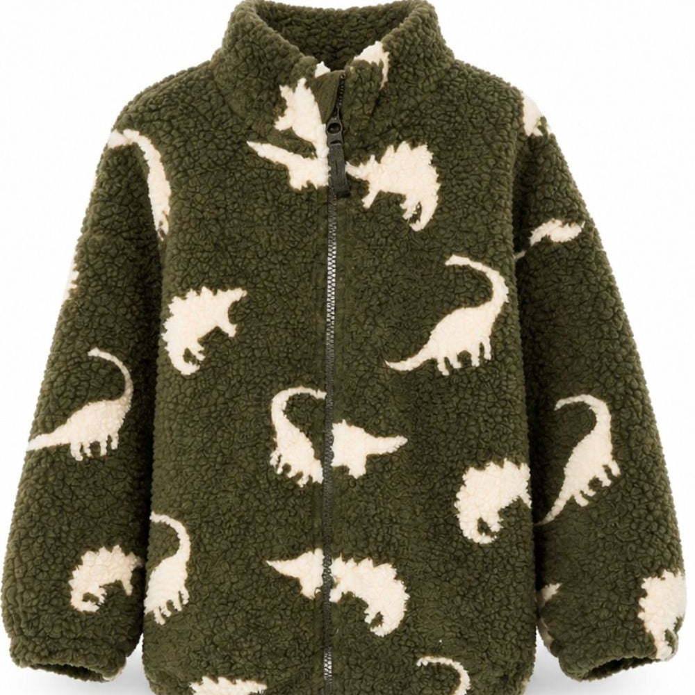 Giubbino per bambino Konges Slojd Kids verde con stampa dinosauro KS105720 P10025 KONGES SLOJD KIDS