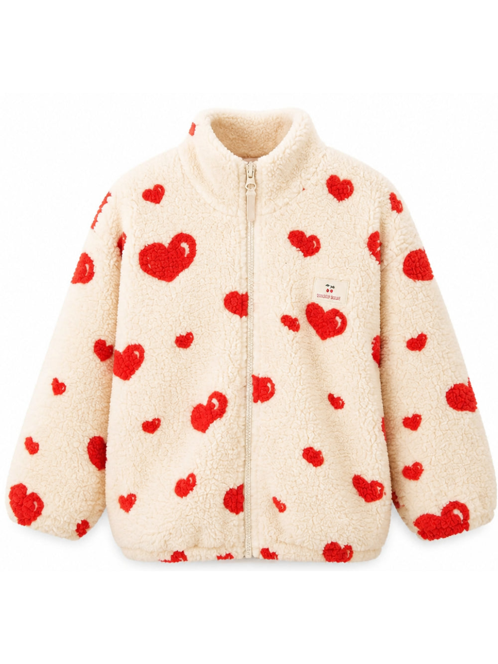 Giubbino per bambina Konges Slojd Kids bianco con stmpa a cuori KS105720 P15098 KONGES SLOJD KIDS