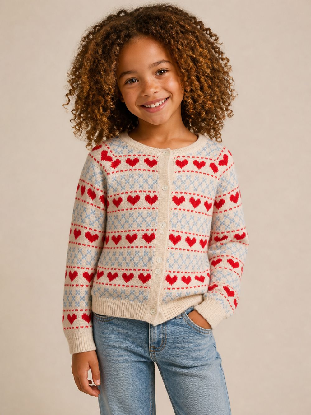 Cardigan per bambina Konges Slojd Kids multicolor con intrasio KS105906 P15031 KONGES SLOJD KIDS