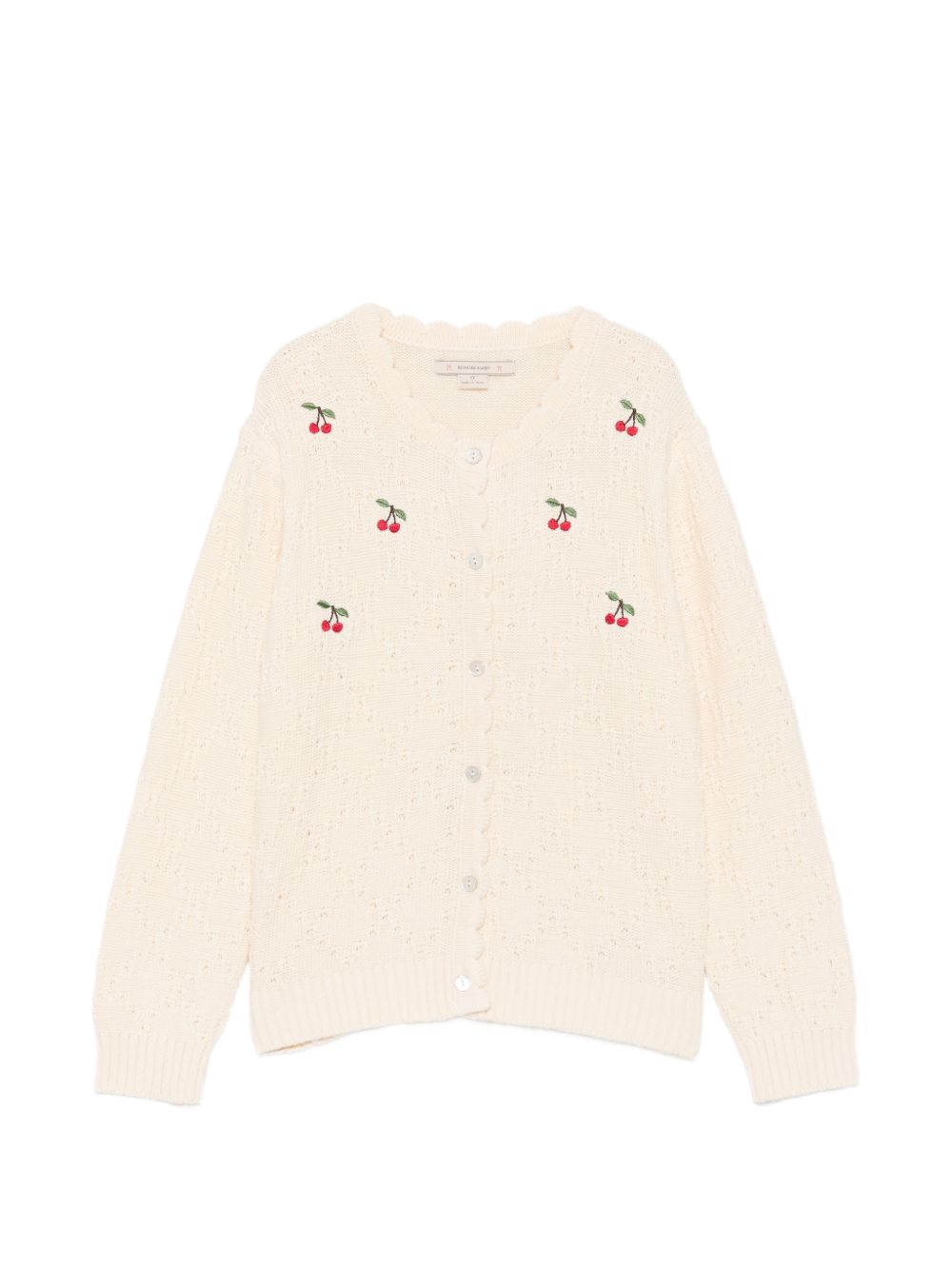 Cardigan per bambina Konges Slojd Kids bianca con ricamo cherry KS105949 S00008 KONGES SLOJD KIDS