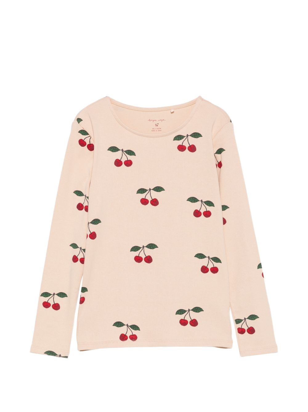 T-shirt per bambina Konges Slojd Kids rosa con ricamo cherry KS105983 P00049 KONGES SLOJD KIDS