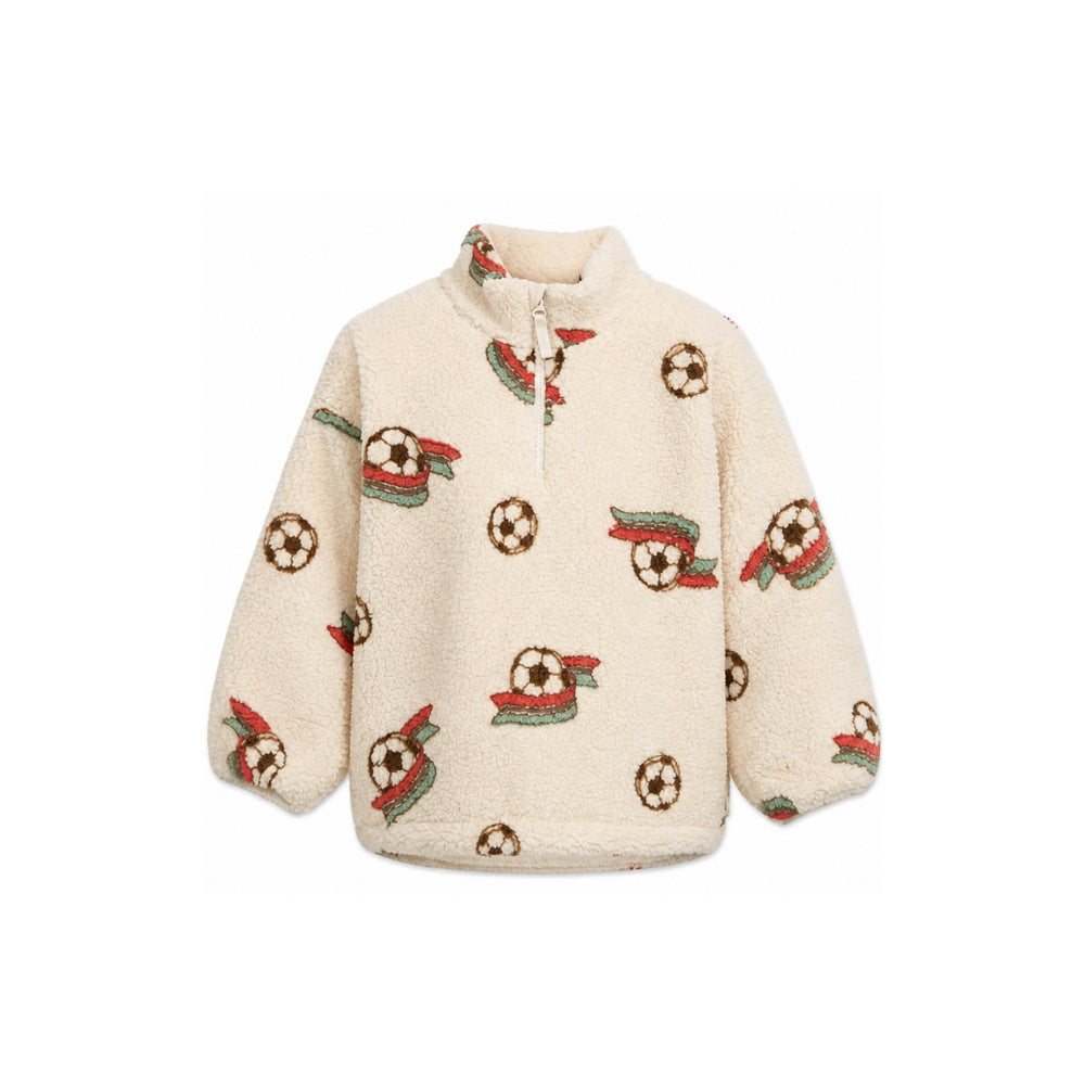 Felpa per bambino Konges Slojd beige con stampa grafica KS106047 P30026 KONGES SLOJD KIDS