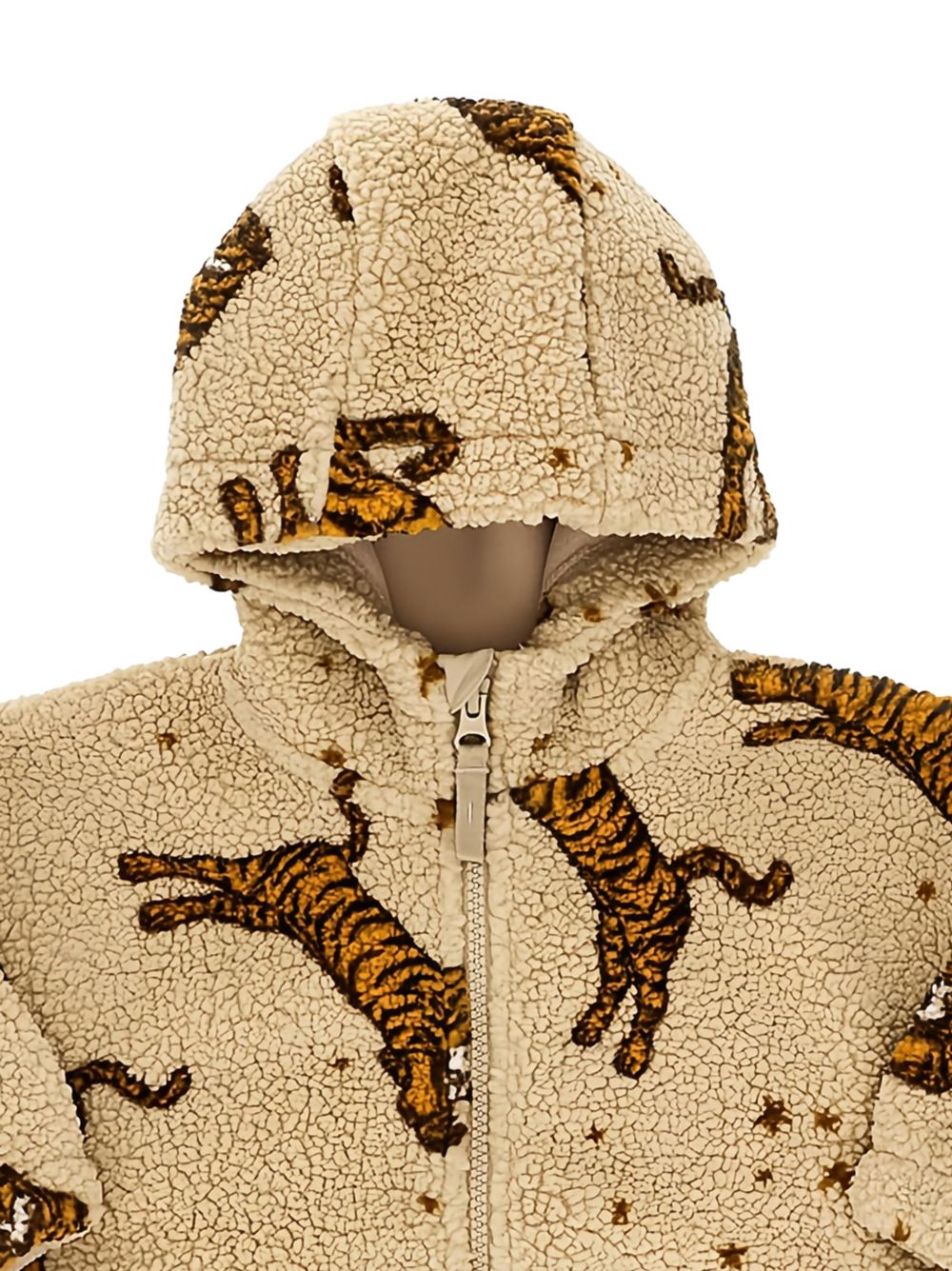 Giacca per bambino Konges Slojd beige effetto teddy con stampa tigre KS106048 P10098 KONGES SLOJD KIDS