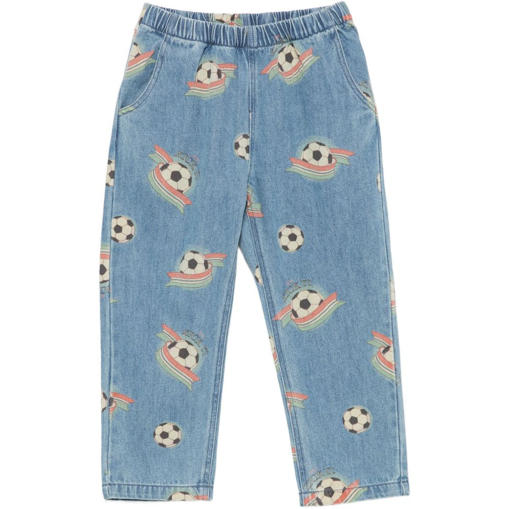 Jeans per bambino Konges Slojd Kids blu con stampa football all-over KS106133 P25170 KONGES SLOJD KIDS