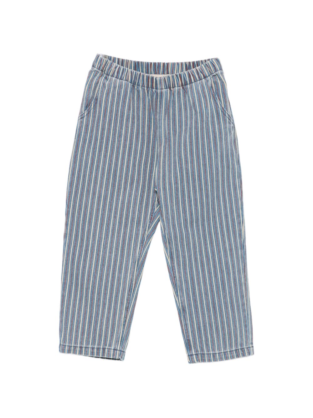 Pantaloni per bambino Konges Slojd Kids blu a righe con vita elasticizzata KS106133 P30026 KONGES SLOJD KIDS