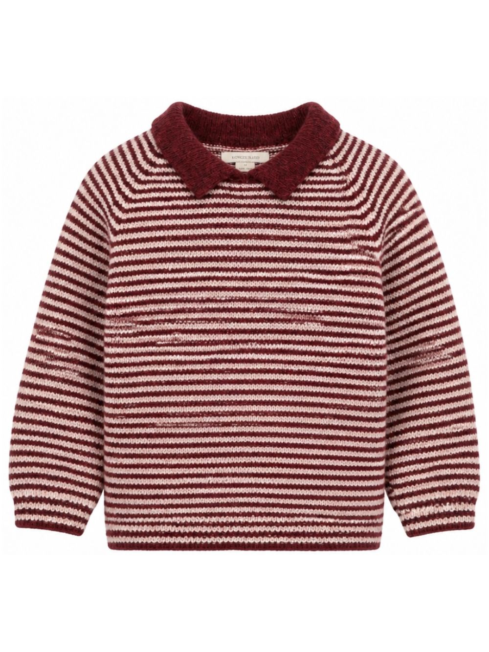 Maglione per bambina Konges Slojd Kids rosso rigato e con colletto KS106199 P25124 KONGES SLOJD KIDS