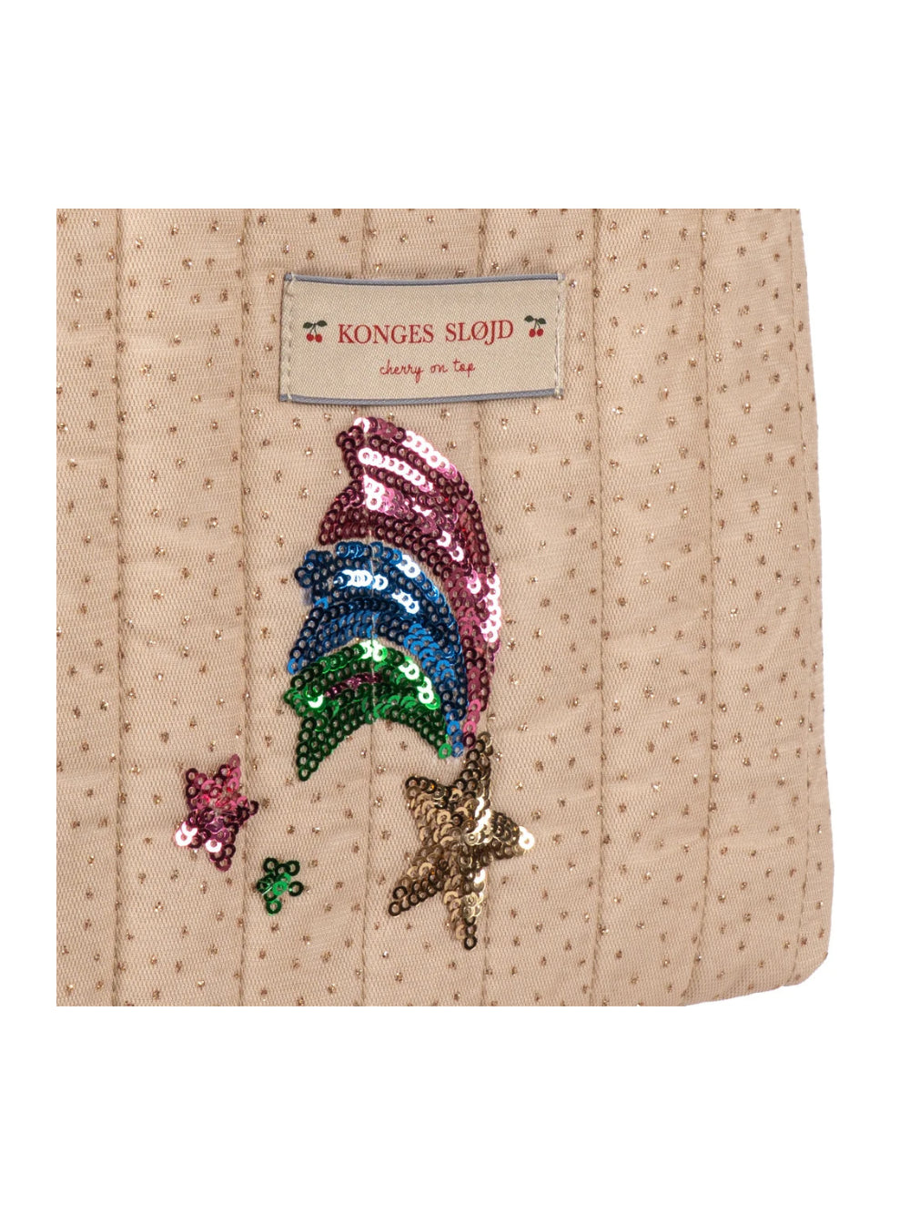 Passeggino per bambole per bambina Konges Slojd Kids rosa con decorazioni in paillettes KS106299 P20037 KONGES SLOJD KIDS