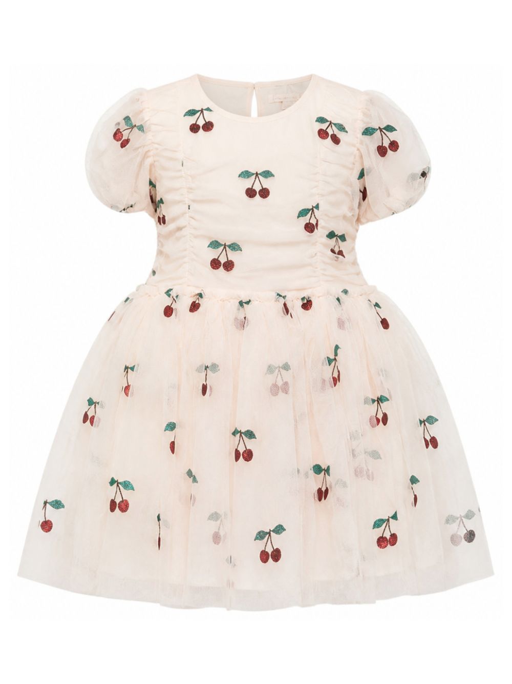 Abito per bambina Konges Slojd Kids rosa con design ciliegie glitterate KS106301 P00052 KONGES SLOJD KIDS