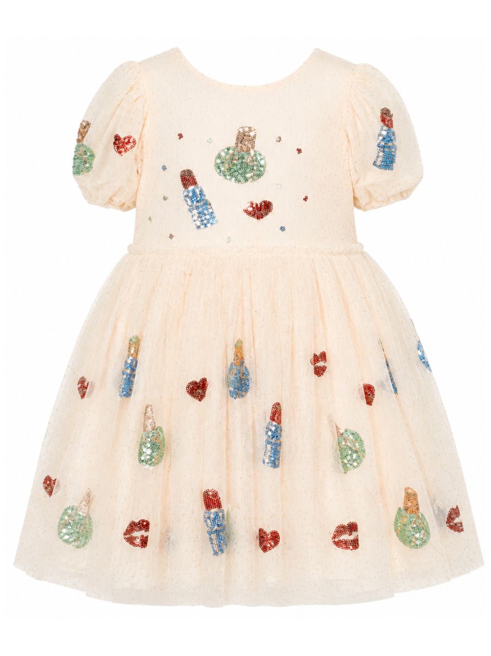 Abito per bambina Konges Slojd Kids beige in tulle KS106333 P30136 KONGES SLOJD KIDS