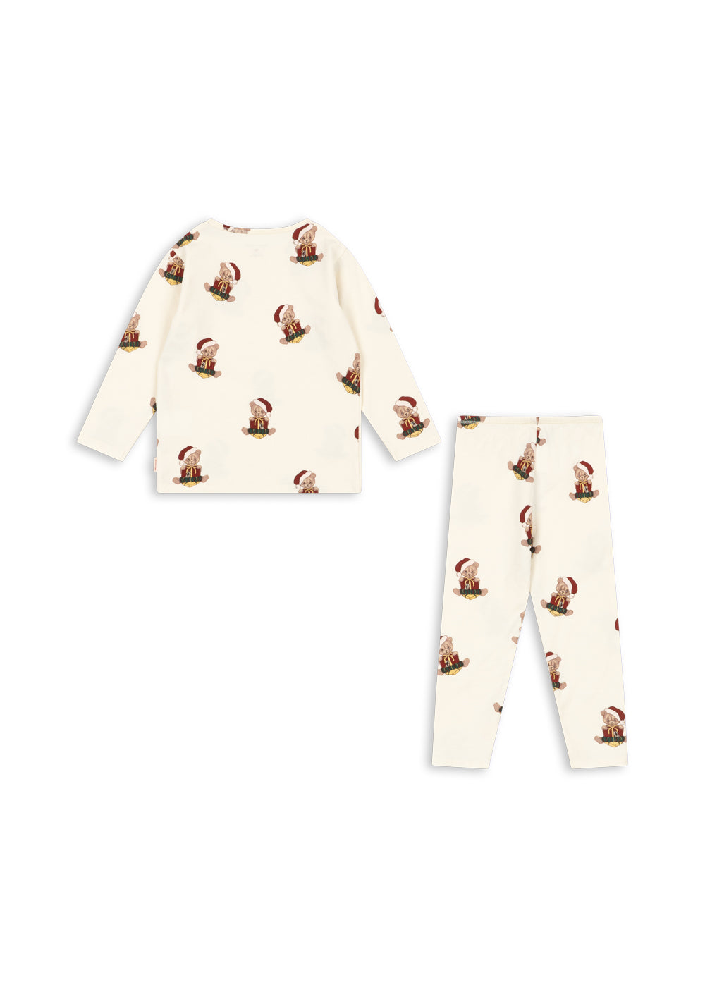 Pigiama per bambini Konges Slojd Kids bianco con stampa orsetto all-over KS106378 TEDDY KONGES SLOJD KIDS