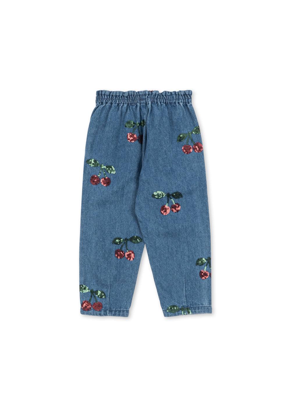 Jeans per bambina Konges Slojd Kids azzurri con motivo ciliegie KS106546 CHERRY KONGES SLOJD KIDS