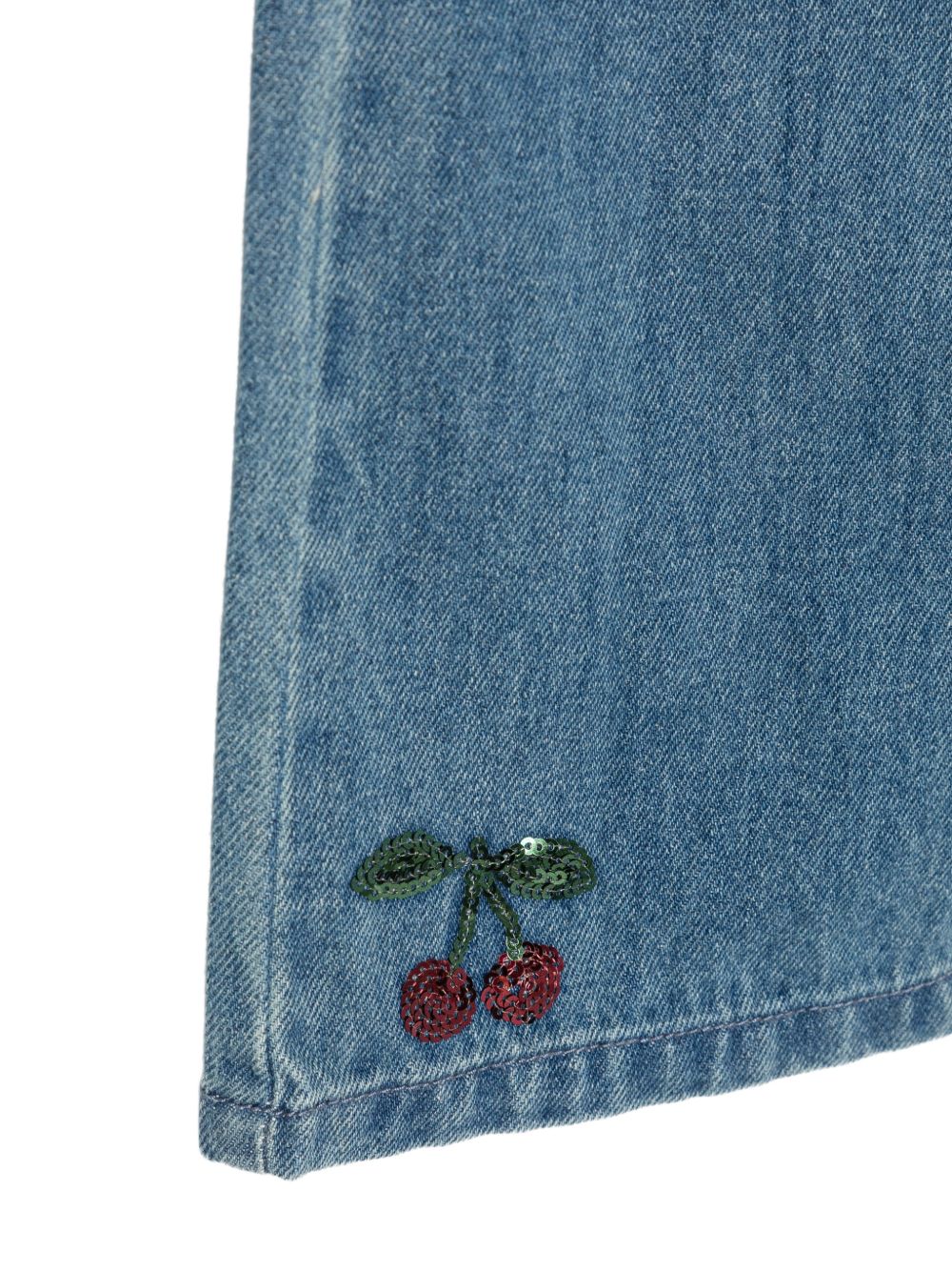 Pantaloni per bambina Konges Slojd Kids blu con motivo ciliegie con paillettes KS107385 S15018 KONGES SLOJD KIDS