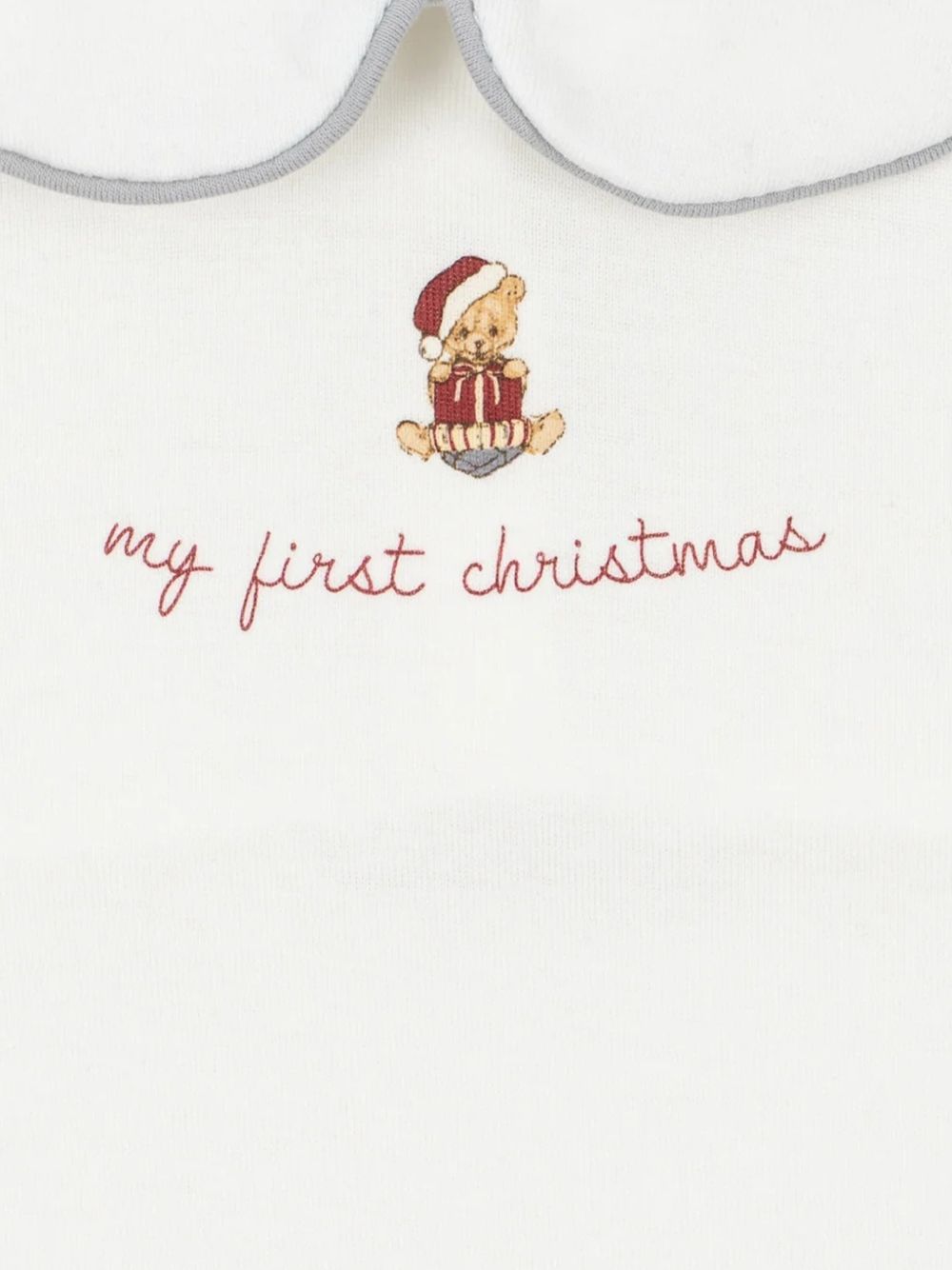 Tutina per neonati Konges Slojd Kids bianca con scritta "my first christmas" ricamata KS107961 WHITE KONGES SLOJD KIDS