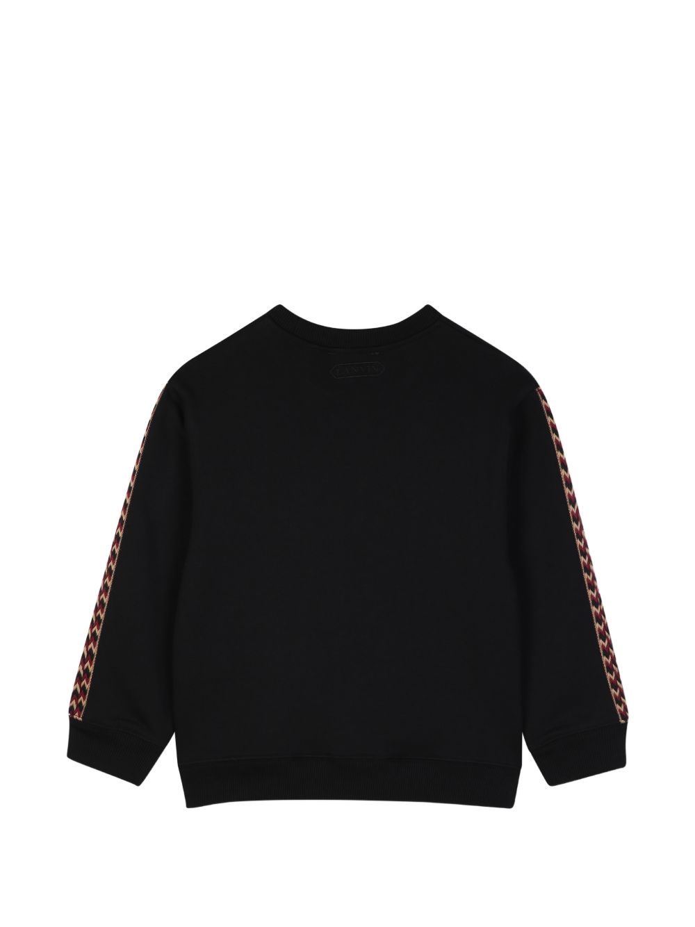 Felpa per bambini Lanvin Enfant nero con ricamo logo sul davanti N30401 09B LANVIN KIDS