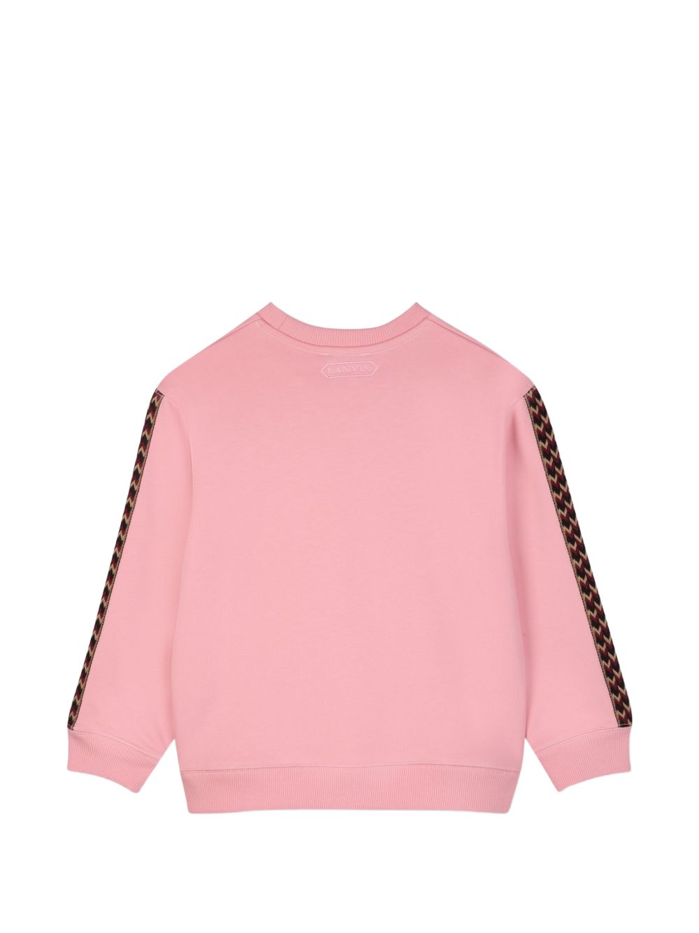 Felpa per bambini Lanvin Enfant rosa con ricamo logo sul davanti N30401 48N LANVIN KIDS