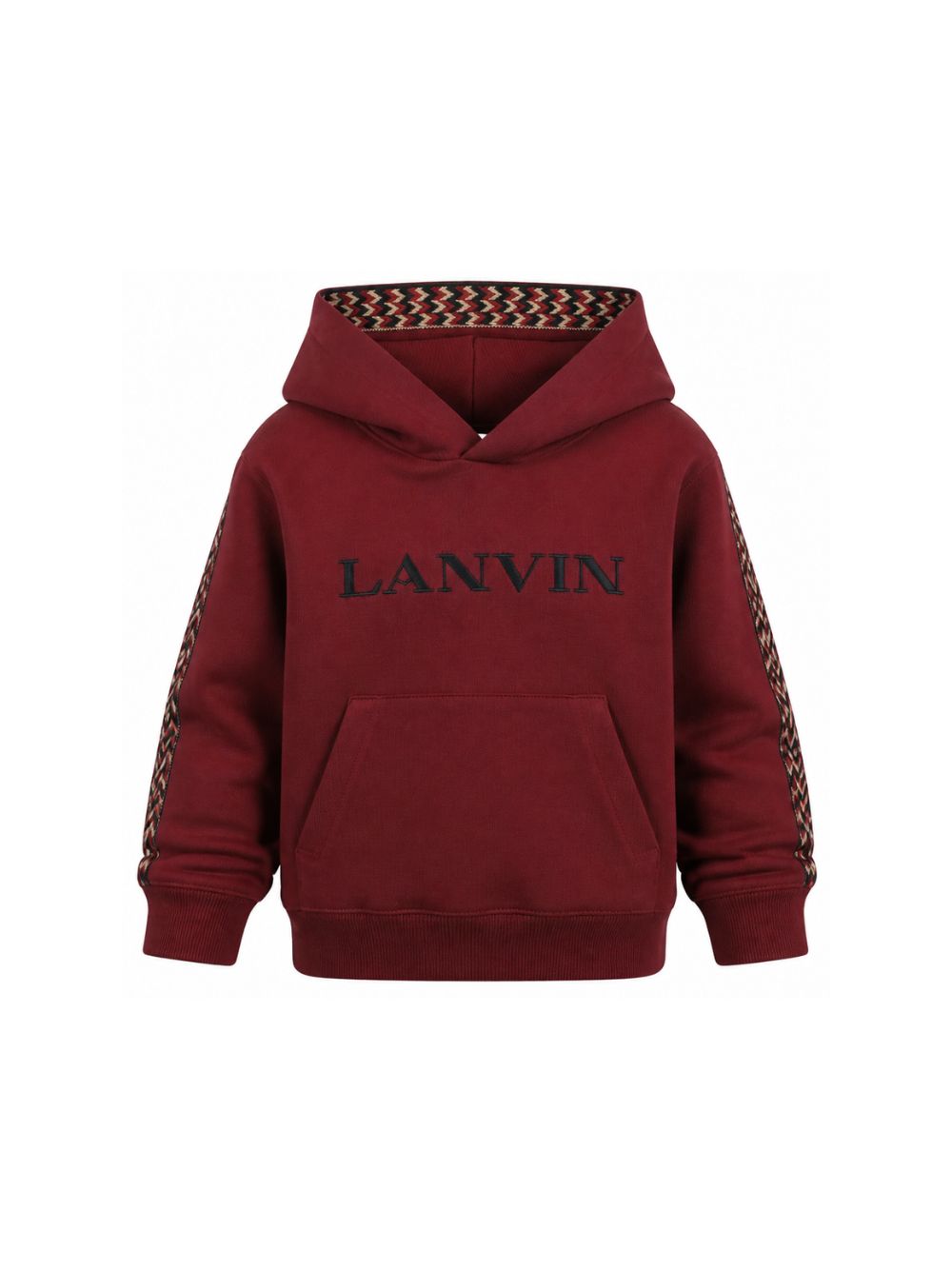 Felpa per bambino Lanvin Enfant bordeaux con ricamo logo N30423 955 LANVIN KIDS