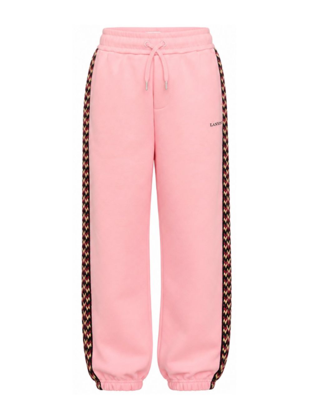 Pantaloni sportivi per bambina Lanvin Kids rosa con bande laterali N30425 48N LANVIN KIDS