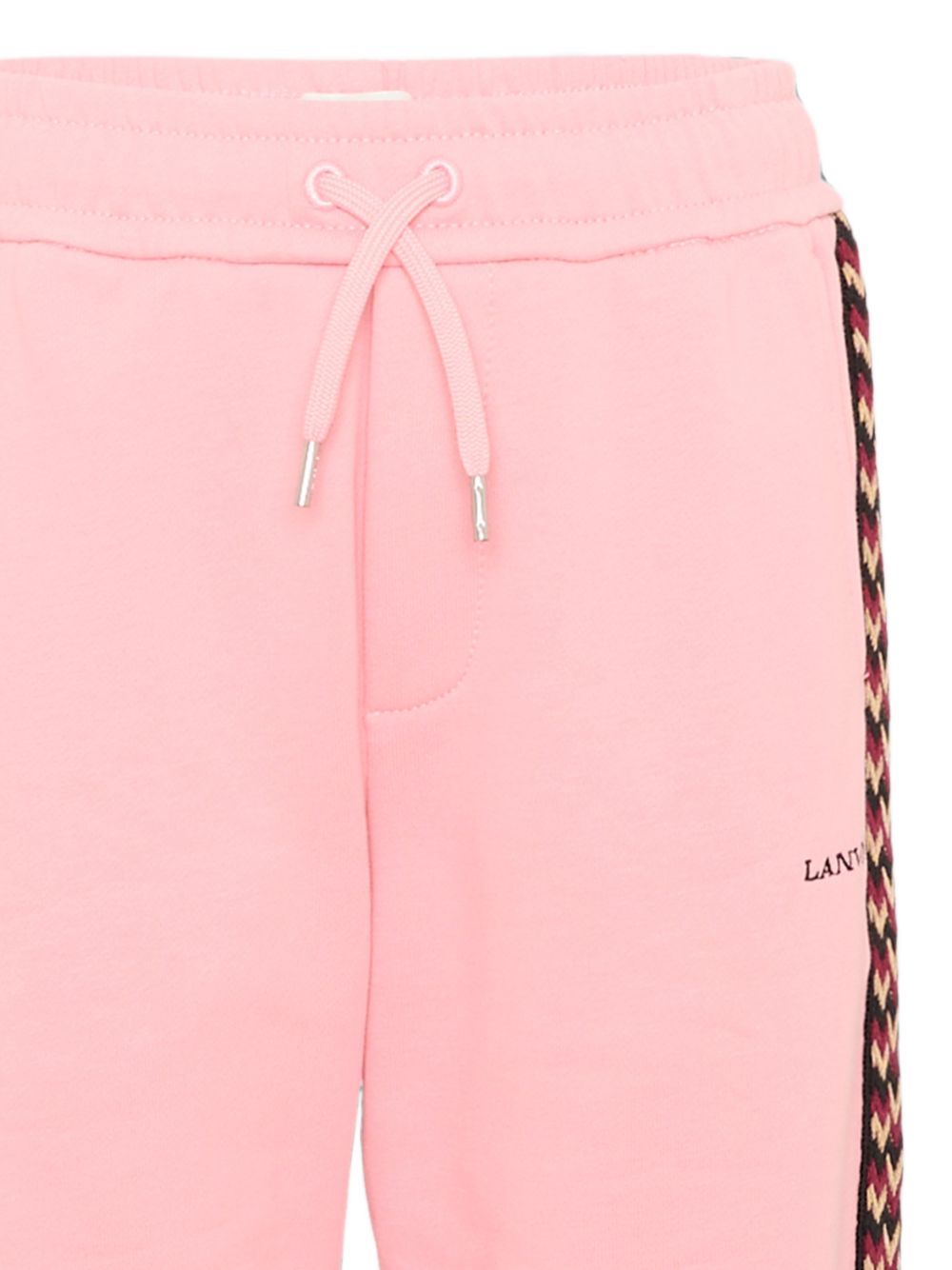 Pantaloni sportivi per bambina Lanvin Kids rosa con bande laterali N30425 48N LANVIN KIDS