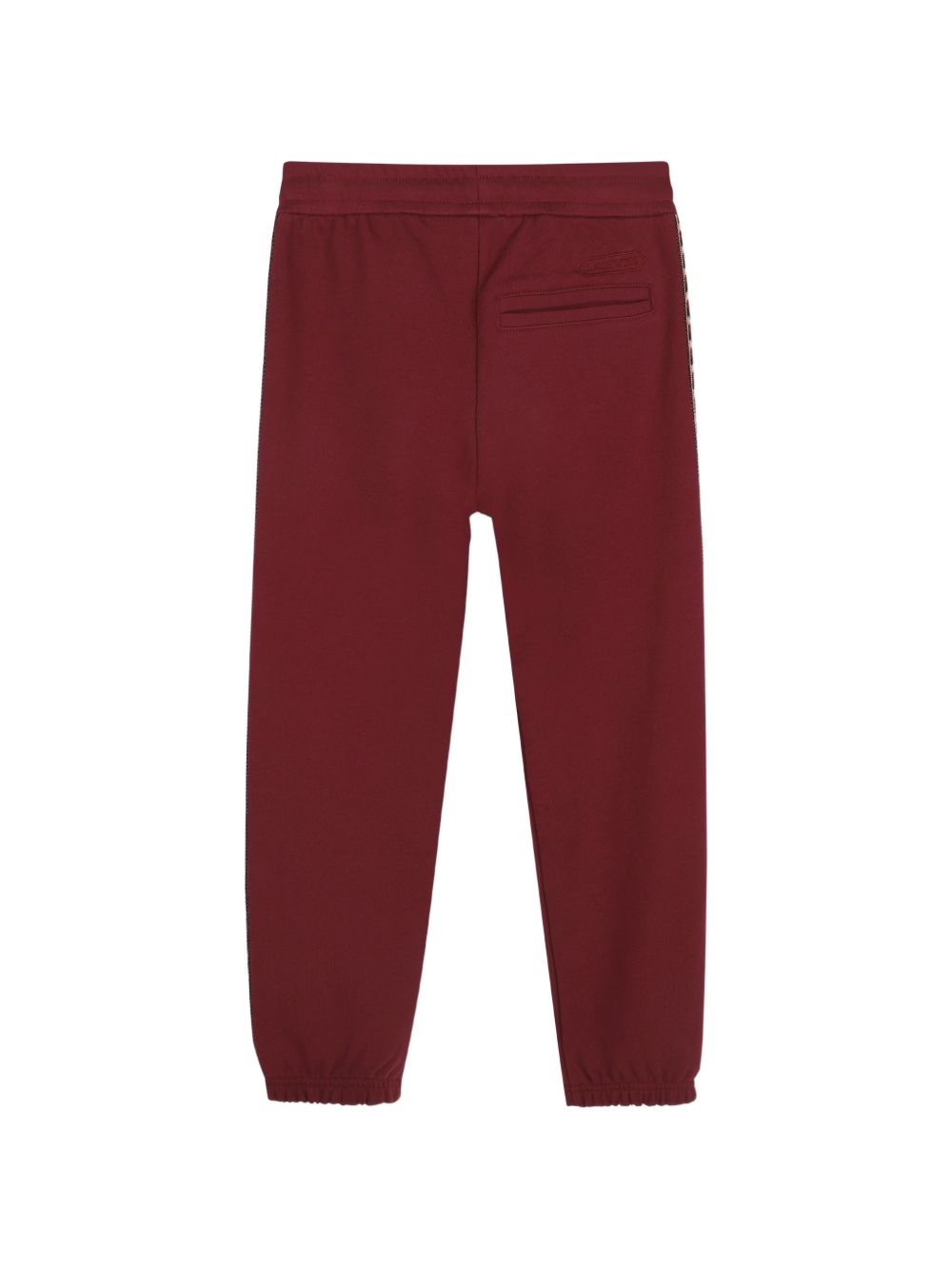 Pantaloni sportivi per bambina Lanvin Kids bordeaux con bande laterali N30425 955 LANVIN KIDS