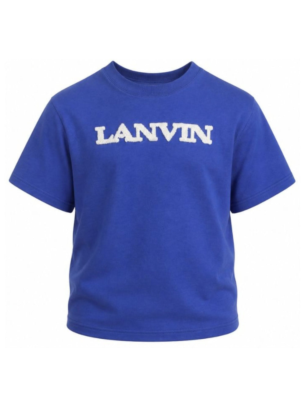 T-shirt per bambino Lanvin Kids blu con applicazione logo N30432 80A LANVIN KIDS