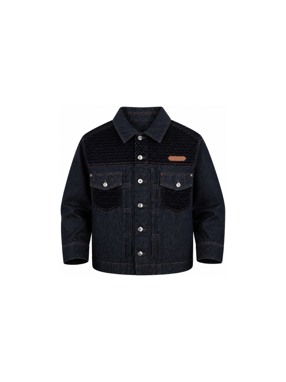 Giacca per bambino Lanvin Enfant in denim con giogo trapuntato N30433 Z28 LANVIN KIDS