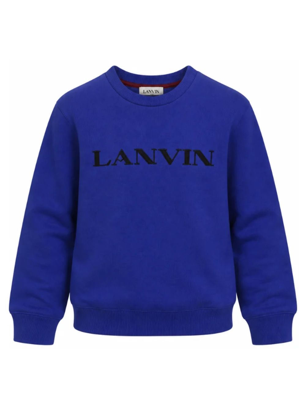 Felpa per bambino Lanvin Kids blu con logo ricamato sul davanti N30436 80A LANVIN KIDS