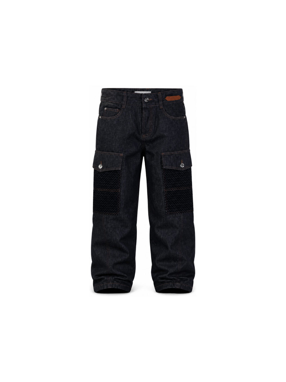 Jeans per bambino Lanvin Enfant denim con dettaglio chevron N30443 Z28 LANVIN KIDS