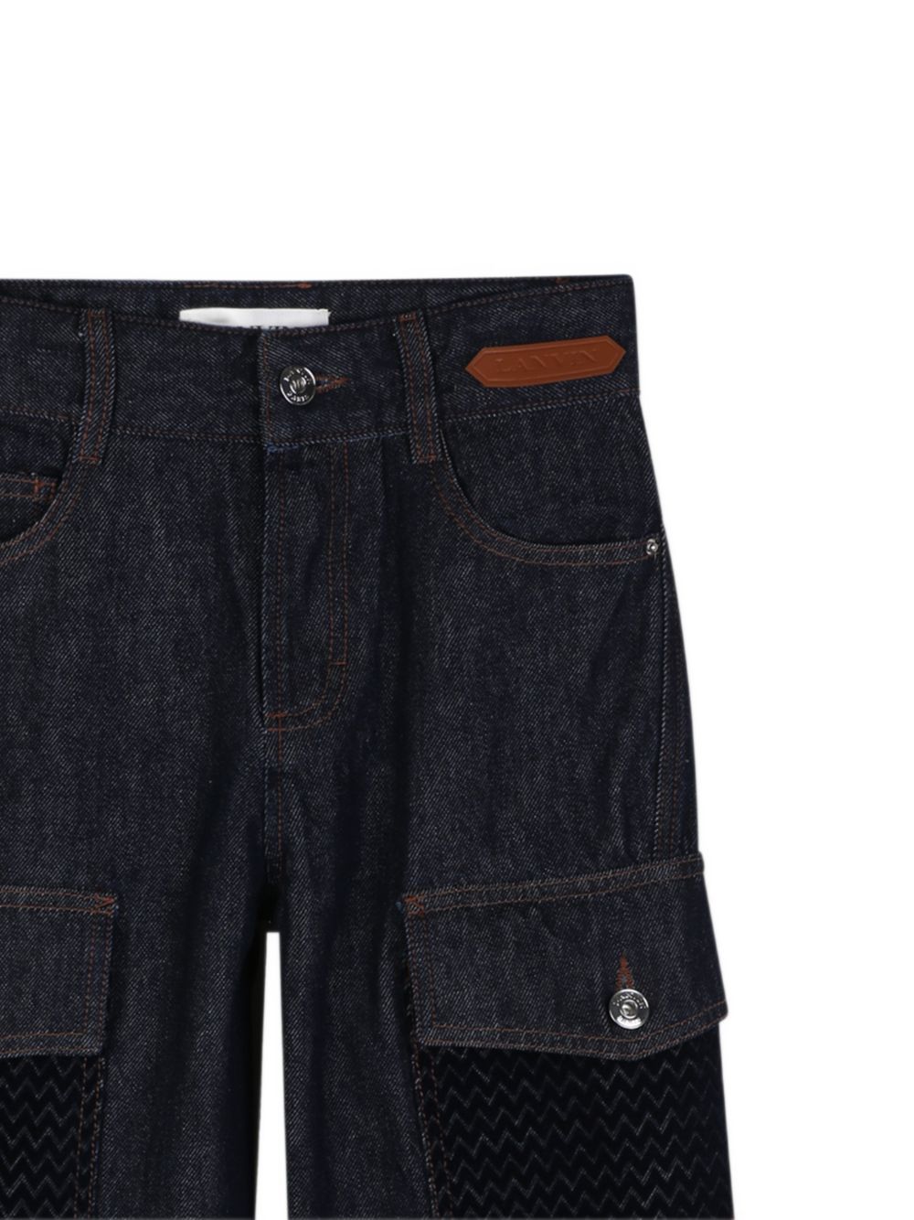 Jeans per bambino Lanvin Enfant denim con dettaglio chevron N30443 Z28 LANVIN KIDS
