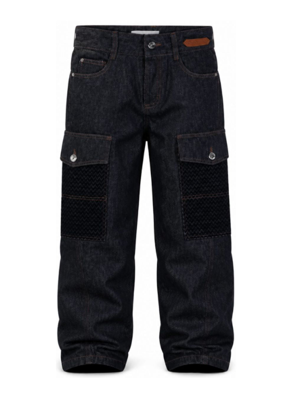 Jeans per bambino Lanvin Enfant denim con dettaglio chevron N30443 Z28 LANVIN KIDS